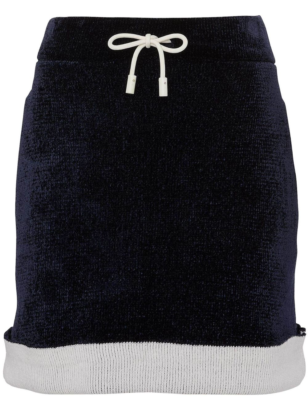 JW Anderson 对比下摆雪尼尔面料迷你半身裙 - 蓝色
