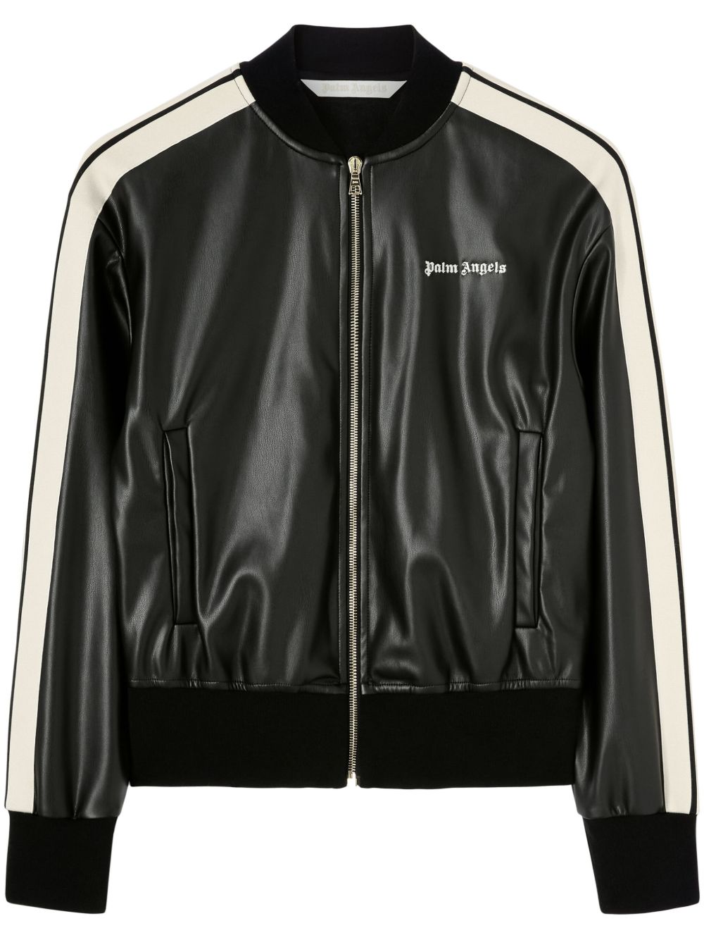 Palm Angels logo刺绣飞行员夹克 - 黑色
