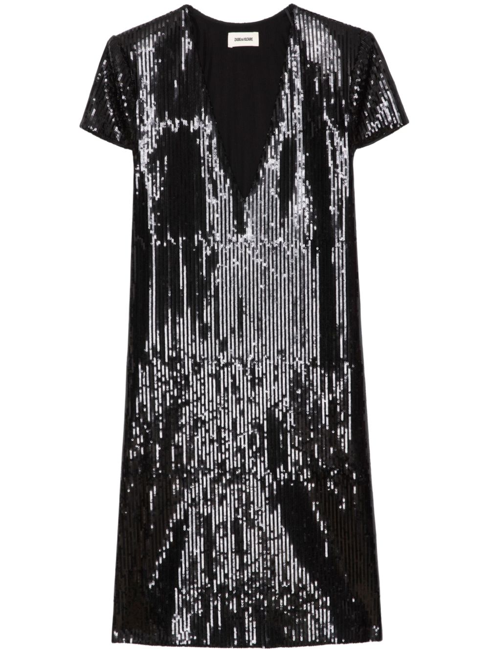 Zadig&Voltaire Rashu 亮片迷你连衣裙 - 黑色