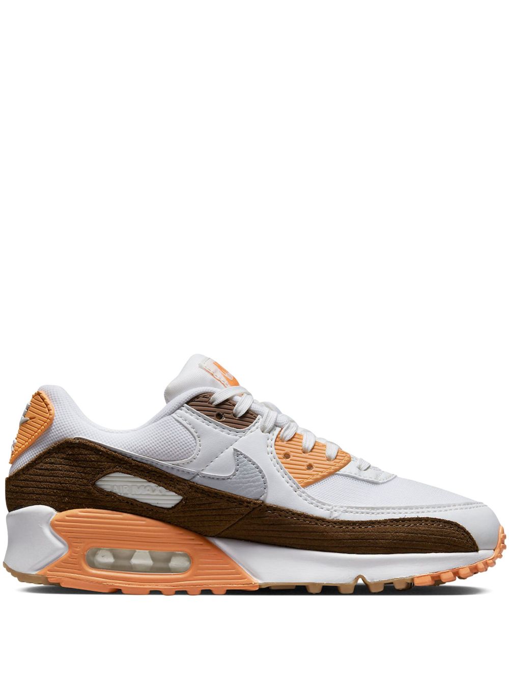 Nike Air Max 90 Brown Corduroy 运动鞋 - 白色
