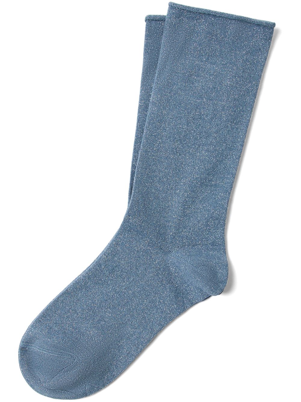 Brunello Cucinelli logo针织袜 - 蓝色