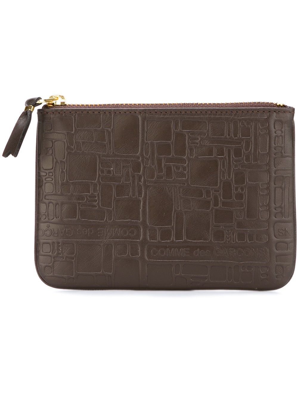 Comme Des Garçons Wallet 'Embossed Logo'钱包 - 褐色