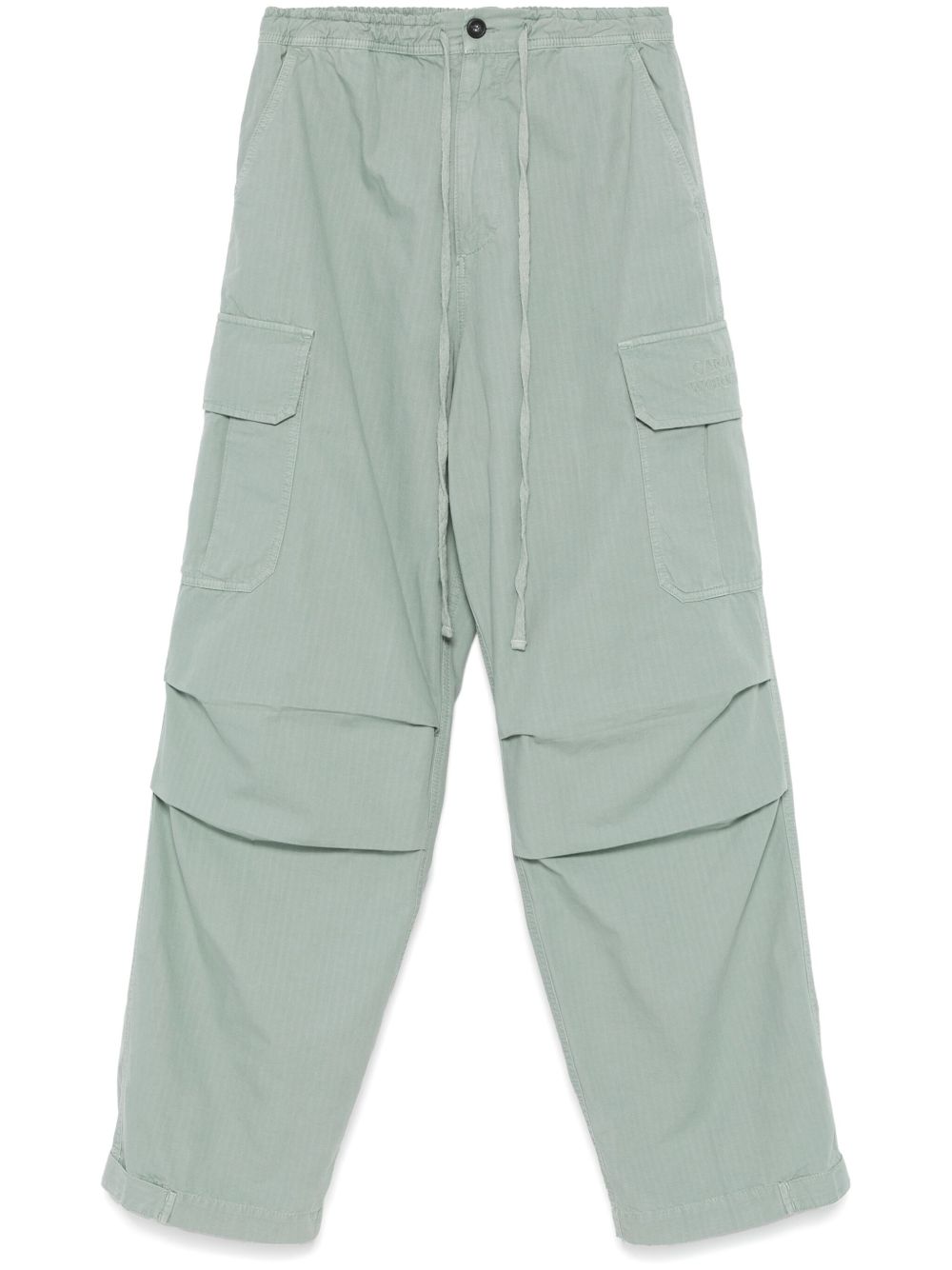 Garment workshop 防撕裂方格布工装裤 - 灰色