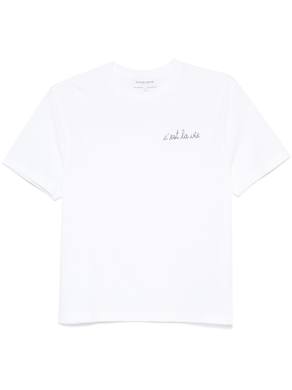 Maison Labiche 标语刺绣T恤 - 白色