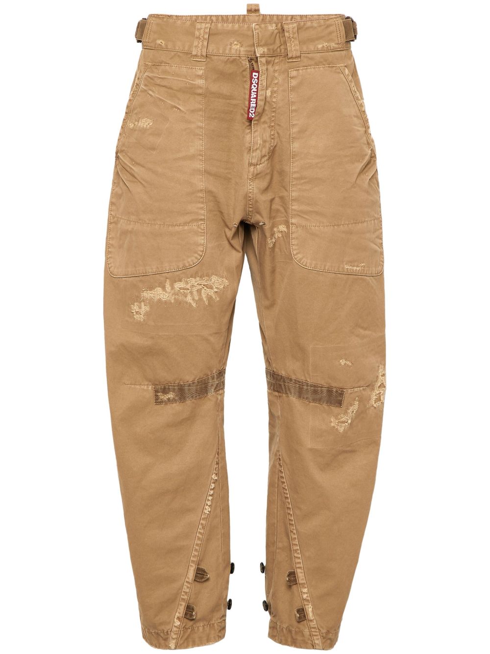 DSQUARED2 仿旧直筒裤 - 褐色