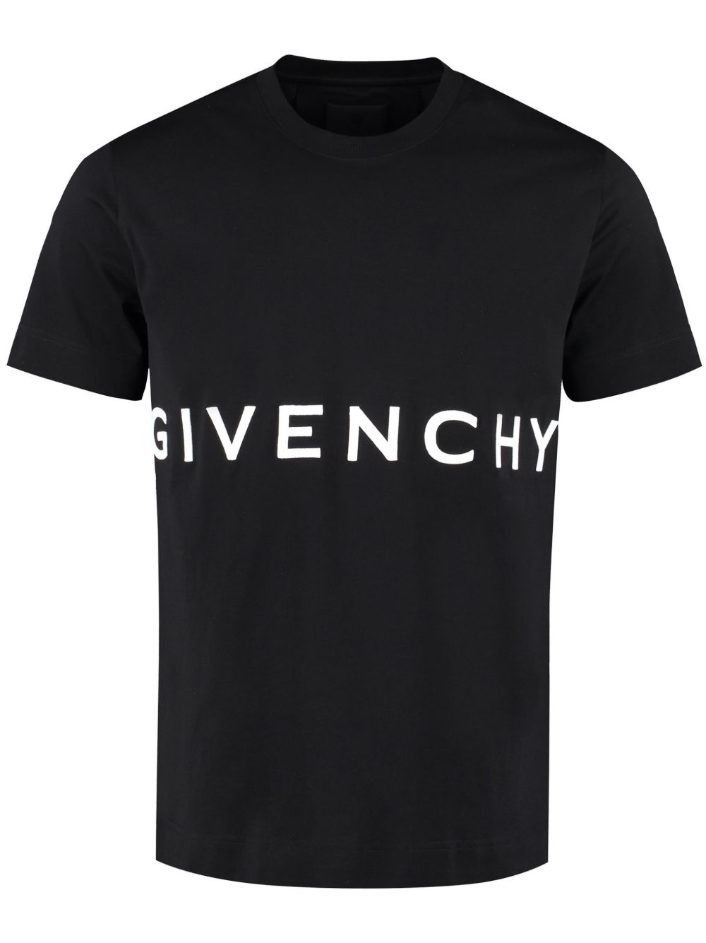 Givenchy flocked logo T-shirt - 黑色
