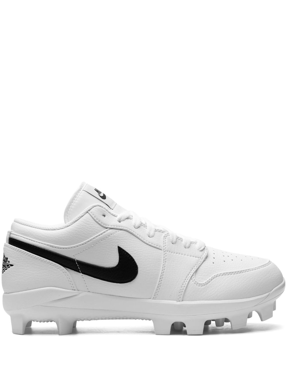 Jordan Air Jordan 1 Retro MCS Low White/Black 防滑钉棒球运动鞋 - 白色