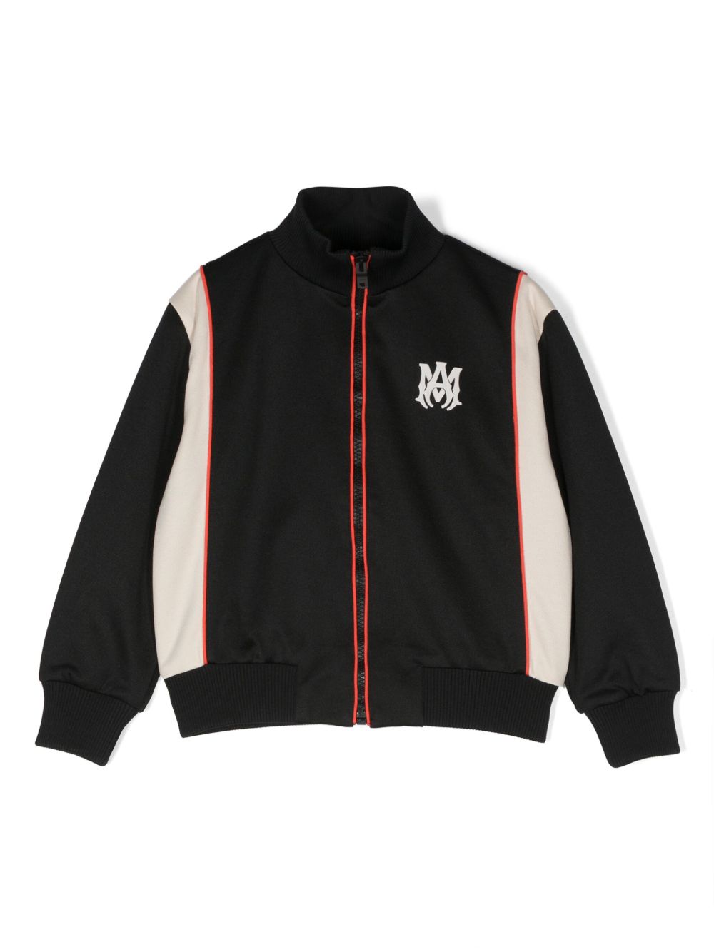 AMIRI KIDS logo贴花拉链运动夹克 - 黑色