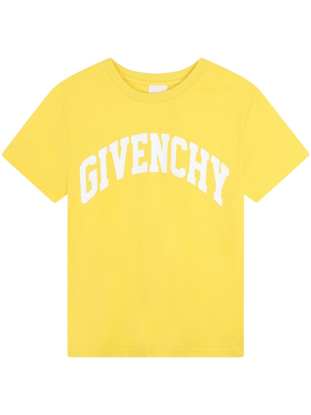 Givenchy Kids logo印花棉T恤 - 黄色