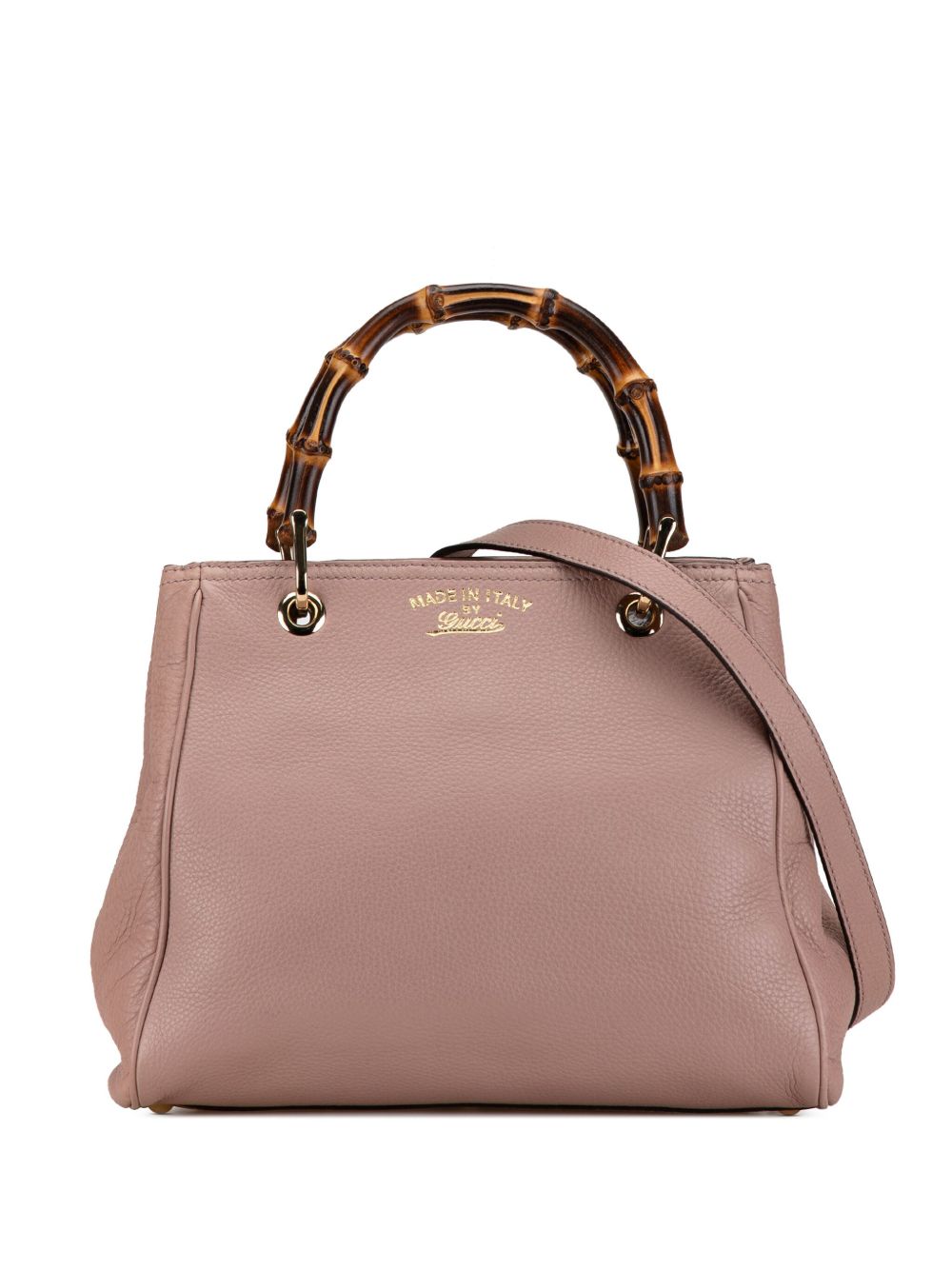 Gucci Pre-Owned Bamboo Shopper 小号小牛皮斜挎包（2000-2015年典藏款） - 粉色
