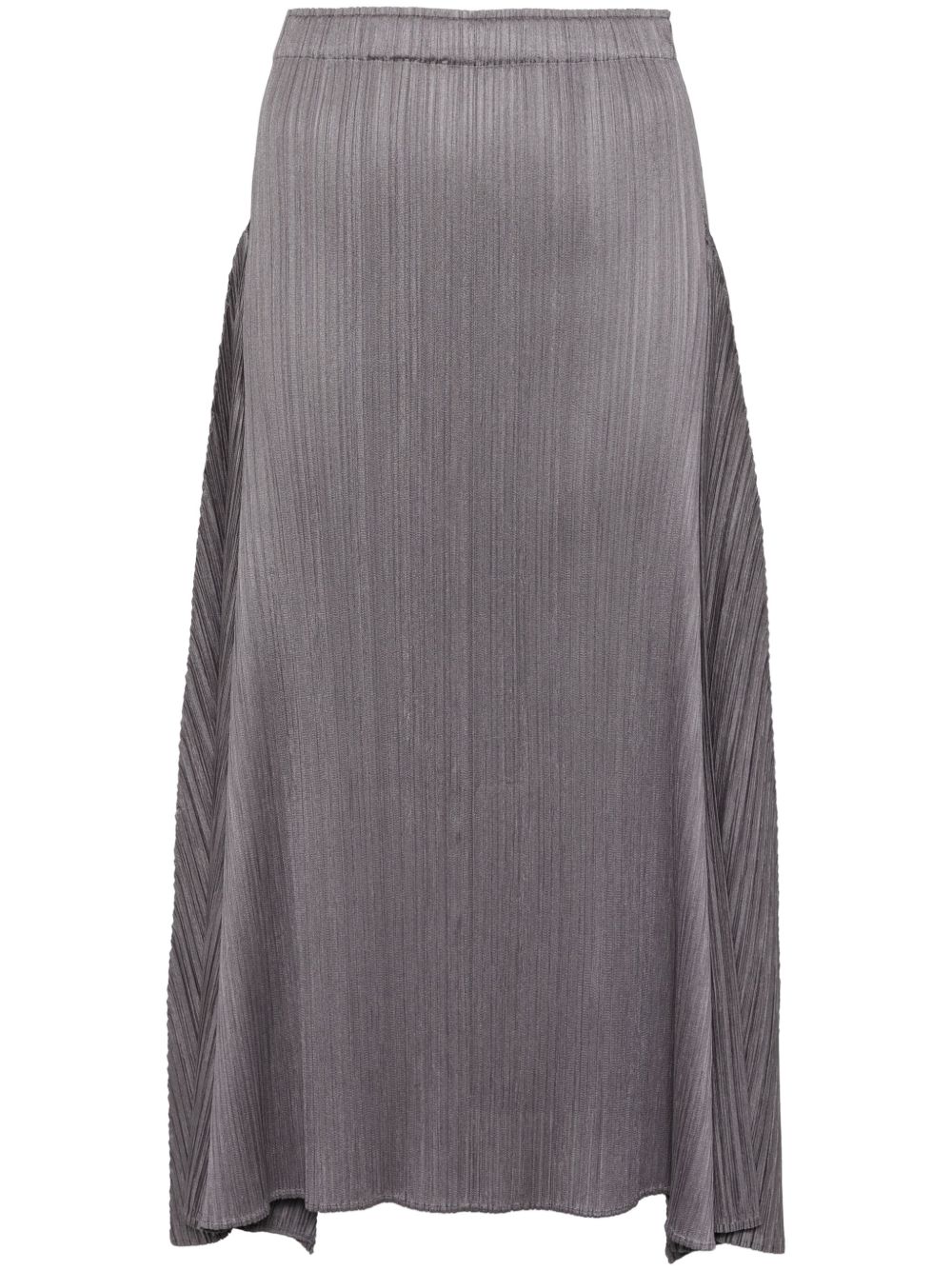 Pleats Please Issey Miyake 褶皱效果半身裙 - 灰色