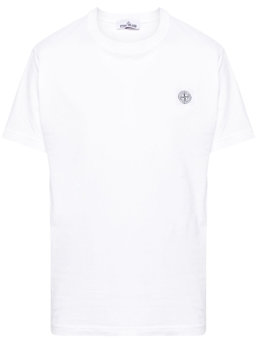 Stone Island 罗盘贴花棉T恤 - 白色