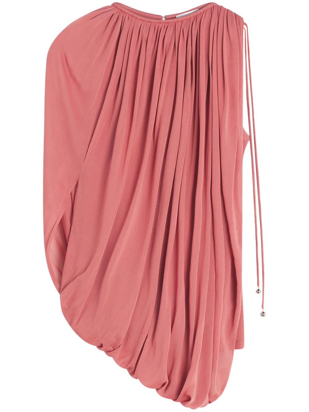Lanvin draped jersey top - 粉色