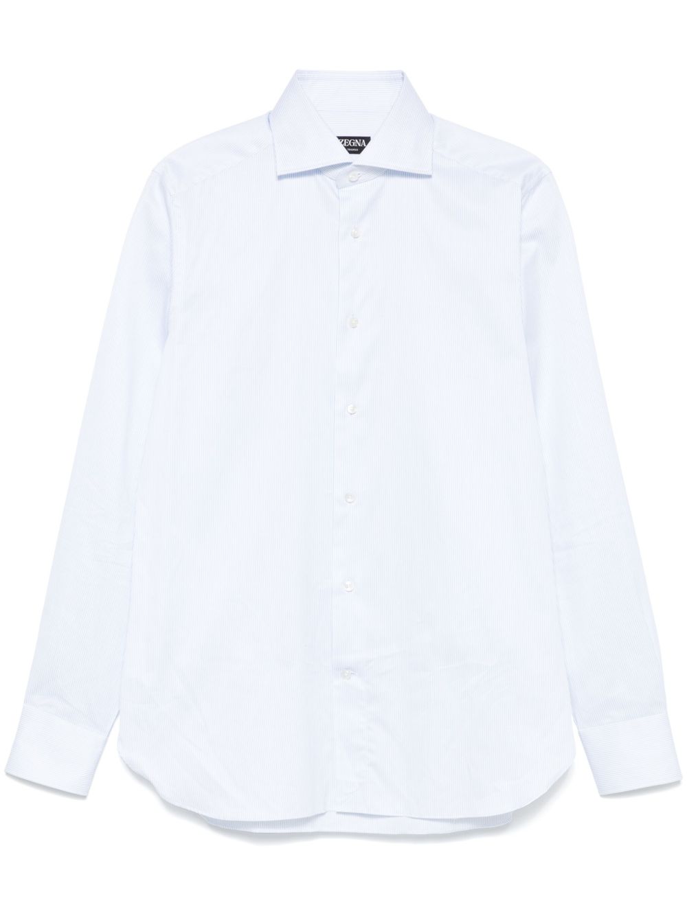Zegna 条纹衬衫 - 蓝色