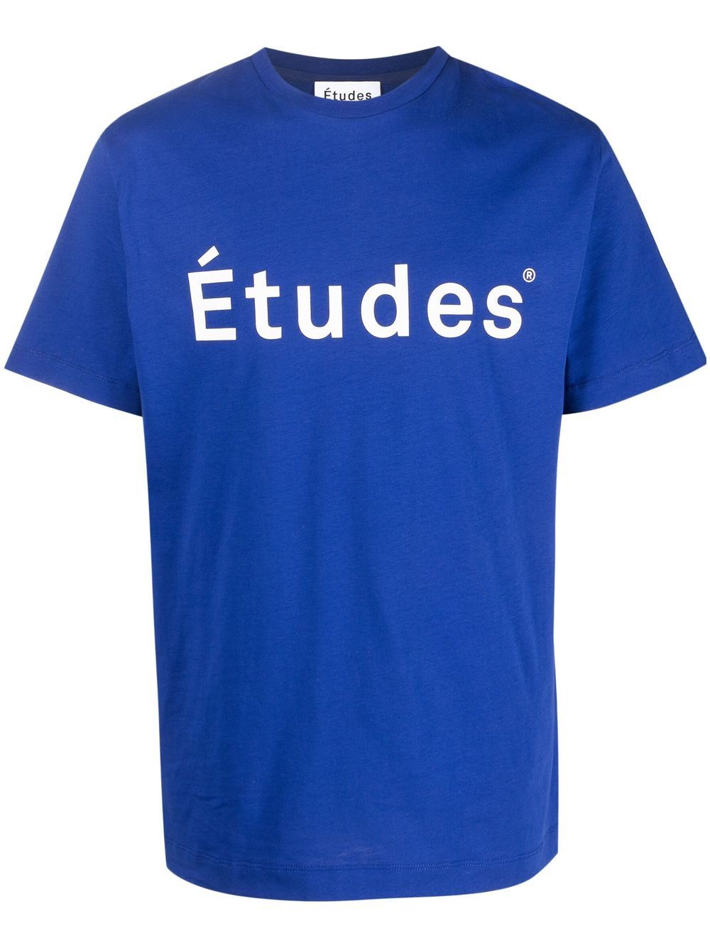 Etudes logo印花棉T恤 - 蓝色