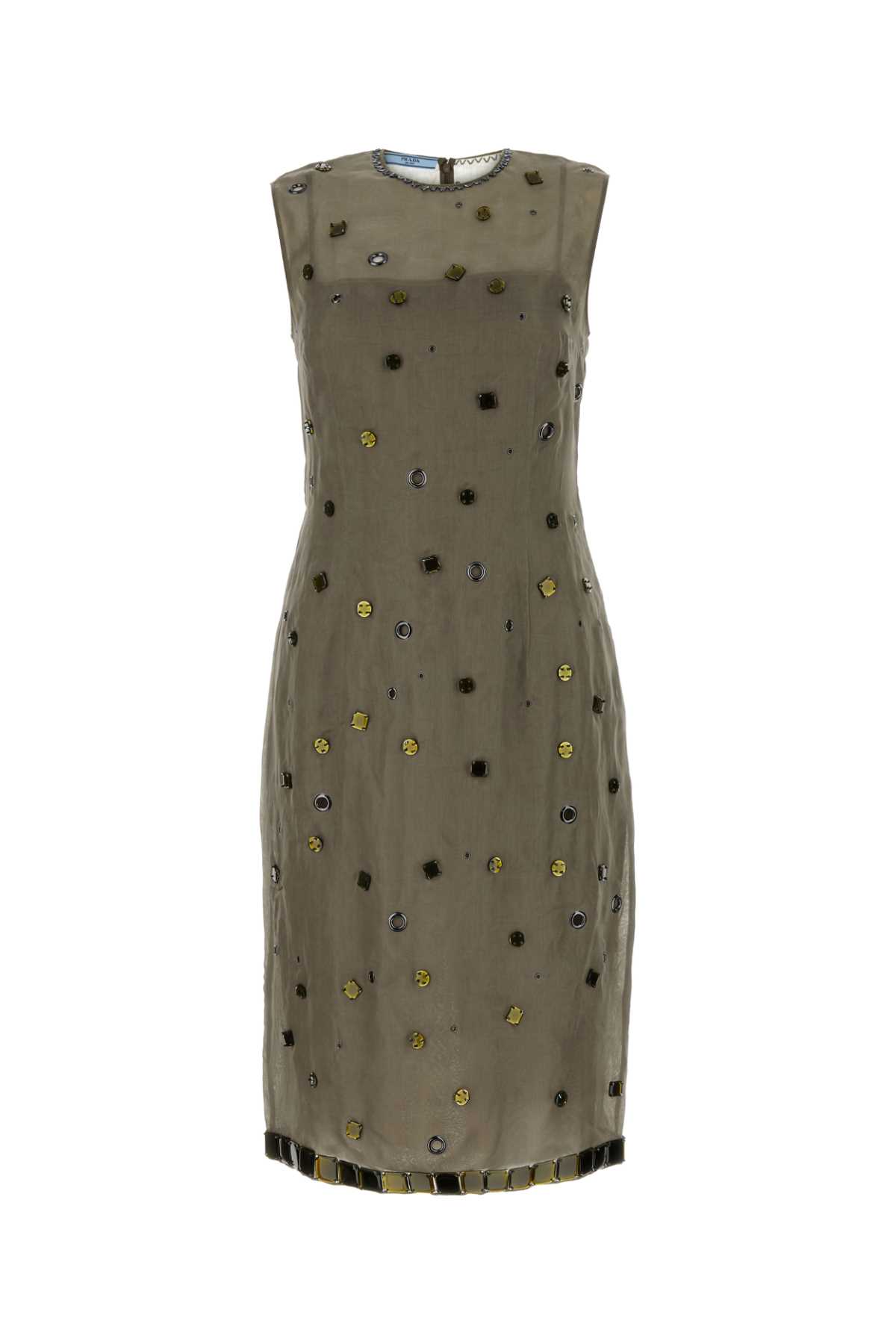 Prada 黑色欧根纱连衣裙