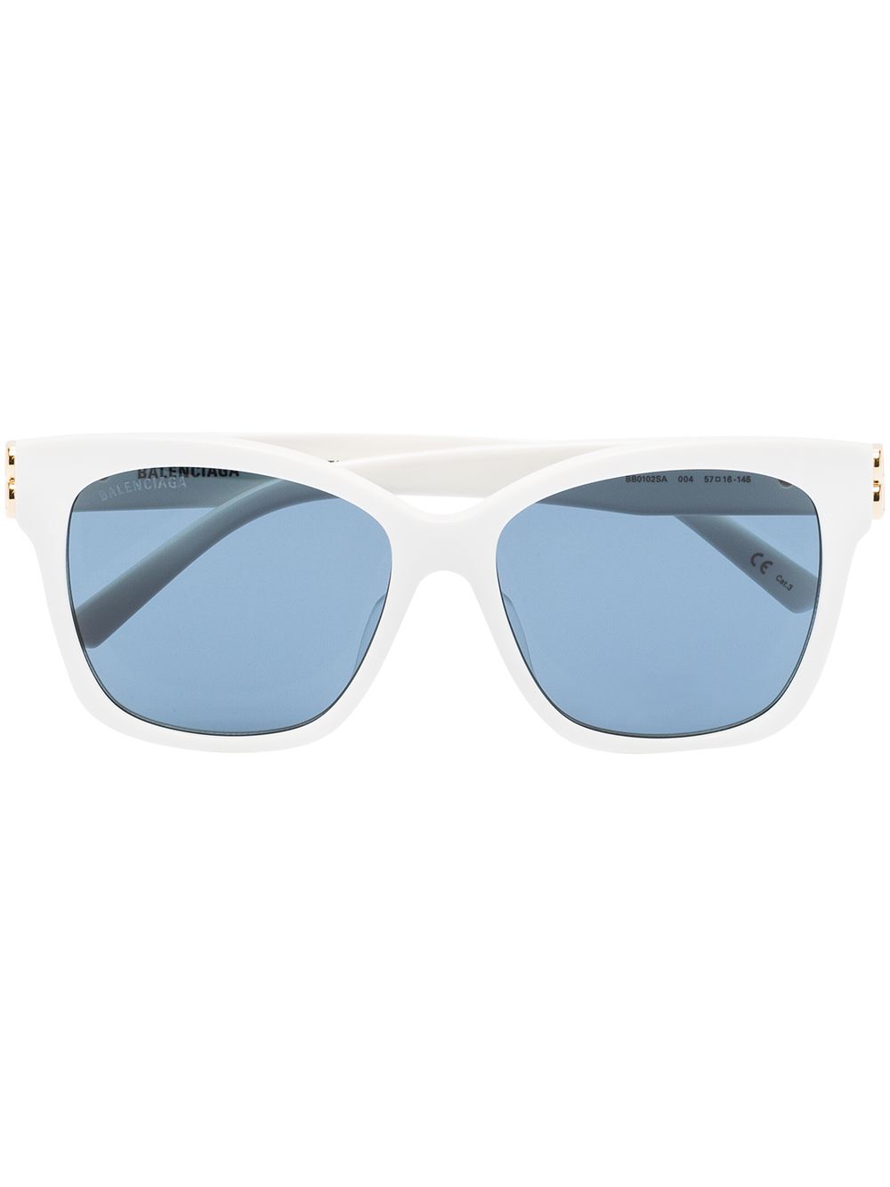 Balenciaga Eyewear 巴黎世家 Dynasty 方框太阳眼镜 - 白色