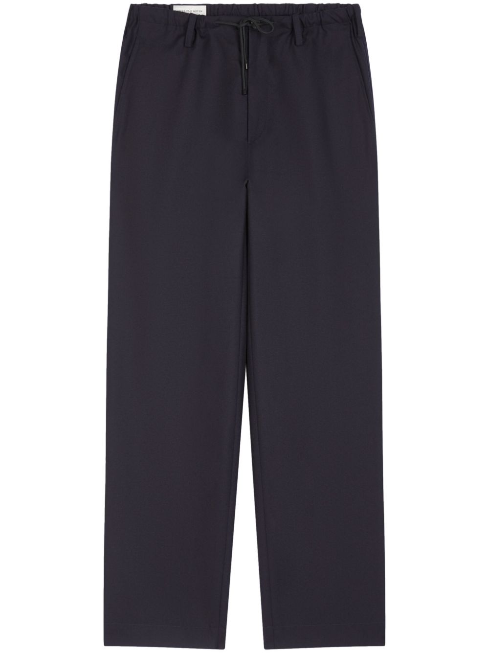 DRIES VAN NOTEN 抽绳直筒裤 - 蓝色