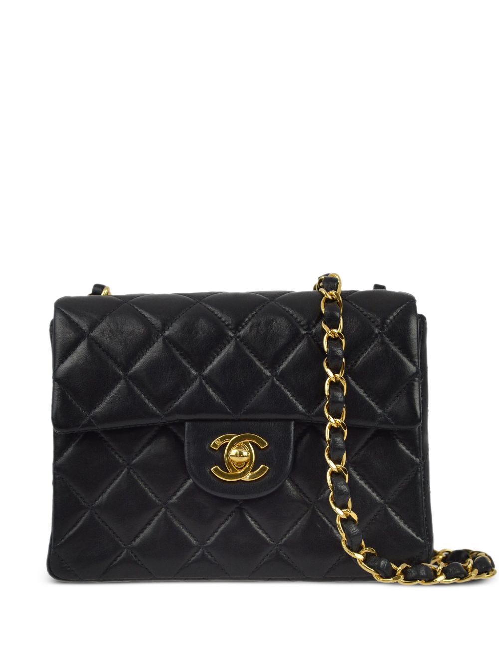 CHANEL Pre-Owned Classic Flap 迷你单肩包（2000年典藏款） - 黑色
