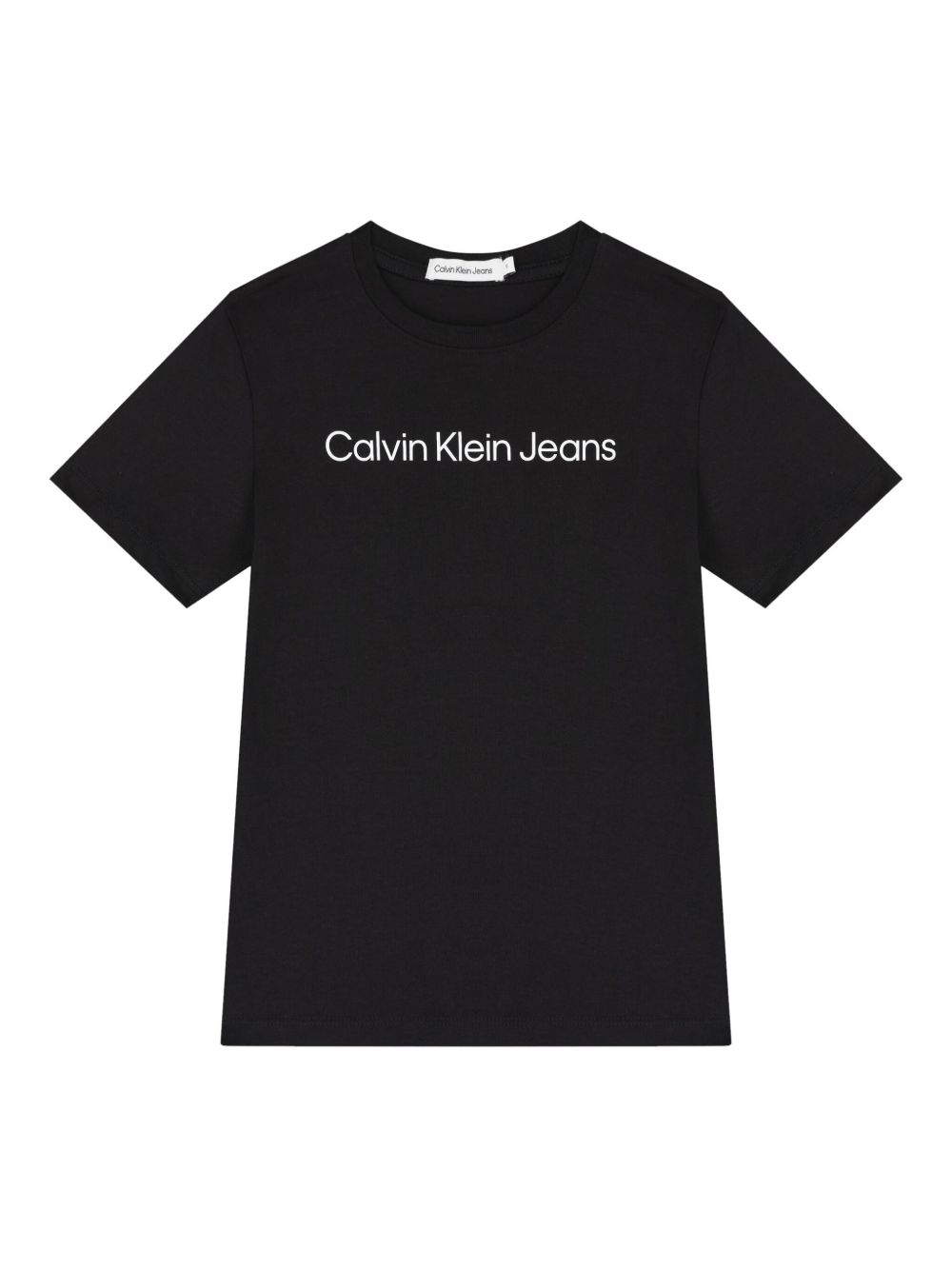 Calvin Klein Kids logo印花棉T恤 - 黑色