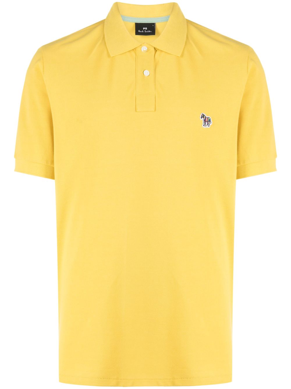 PS Paul Smith logo刺绣棉polo衫 - 黄色
