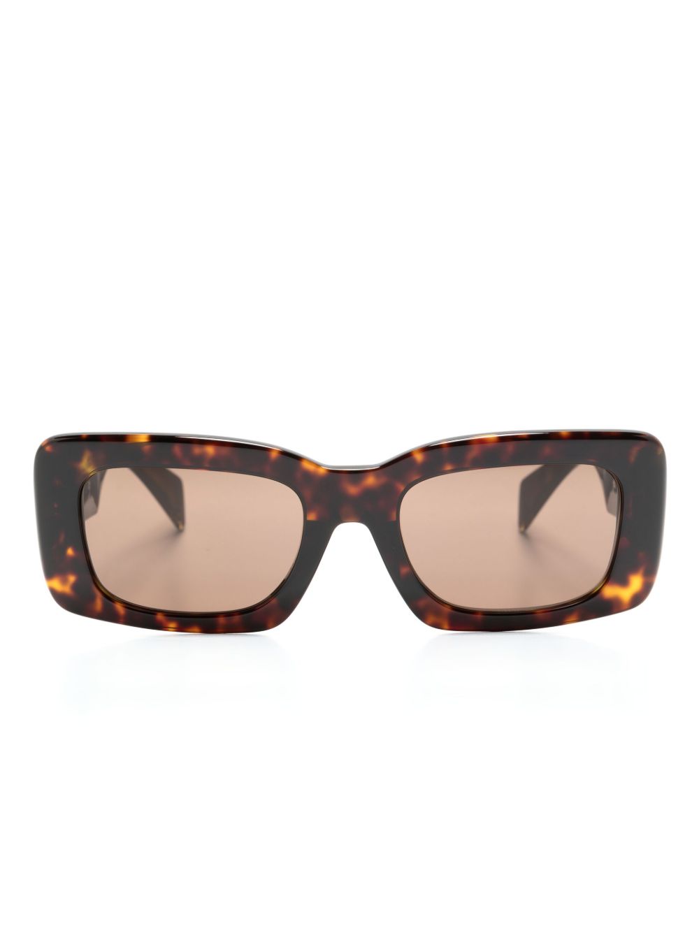 Versace Eyewear 方框太阳眼镜 - 褐色