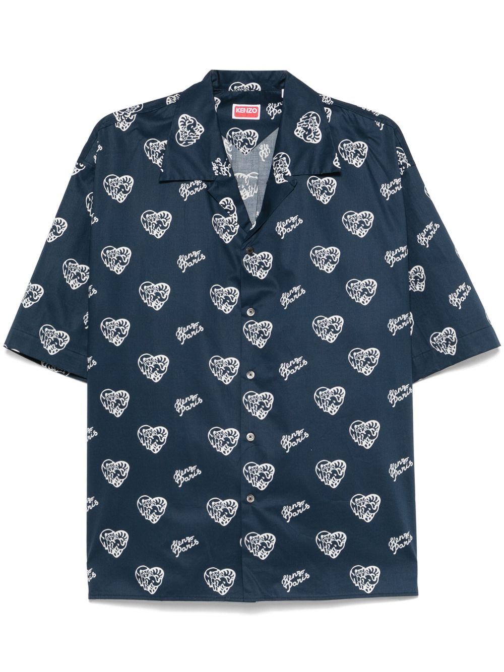 Kenzo Junge Heart 衬衫 - 蓝色