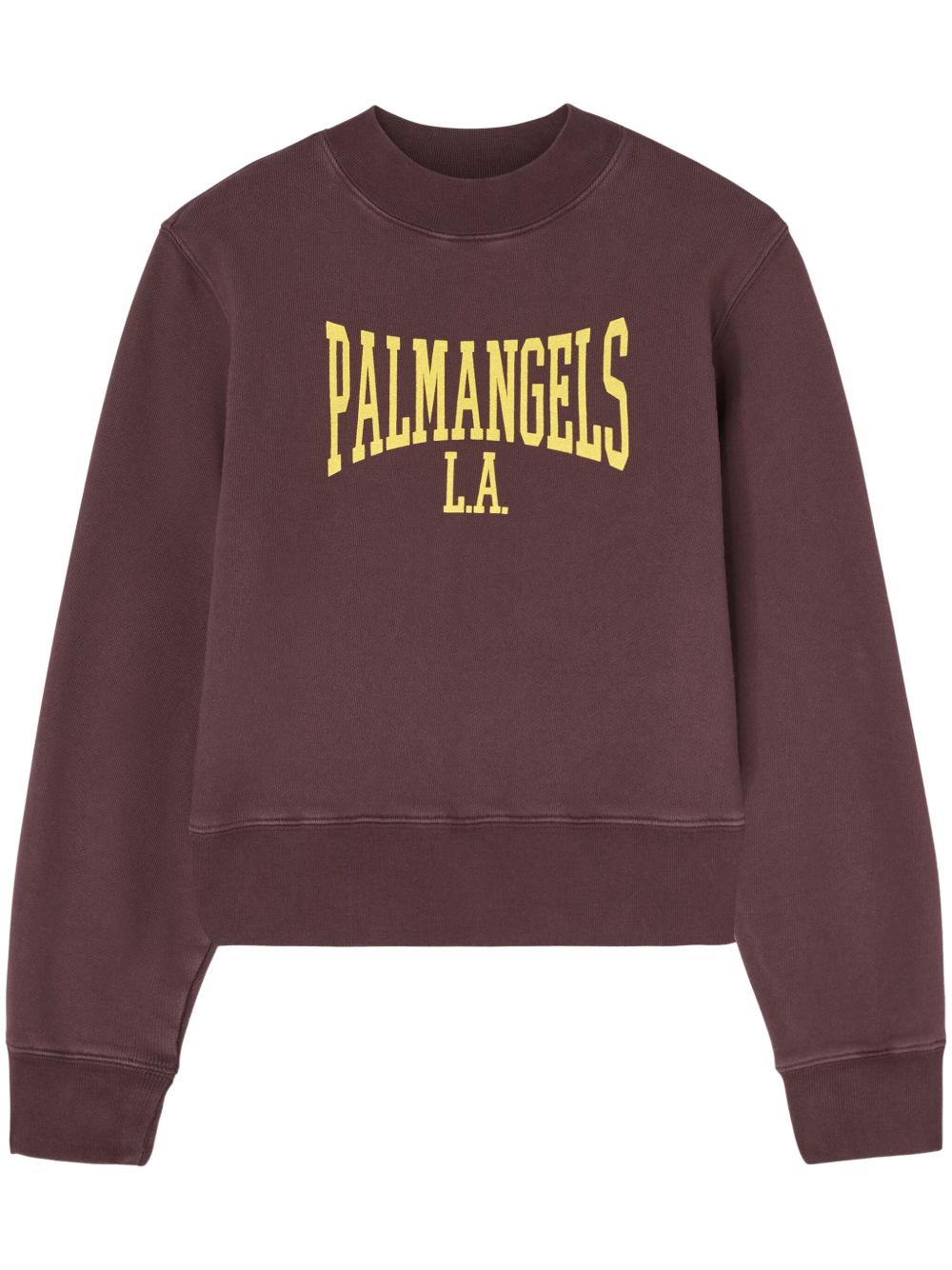 Palm Angels logo印花棉卫衣 - 紫色