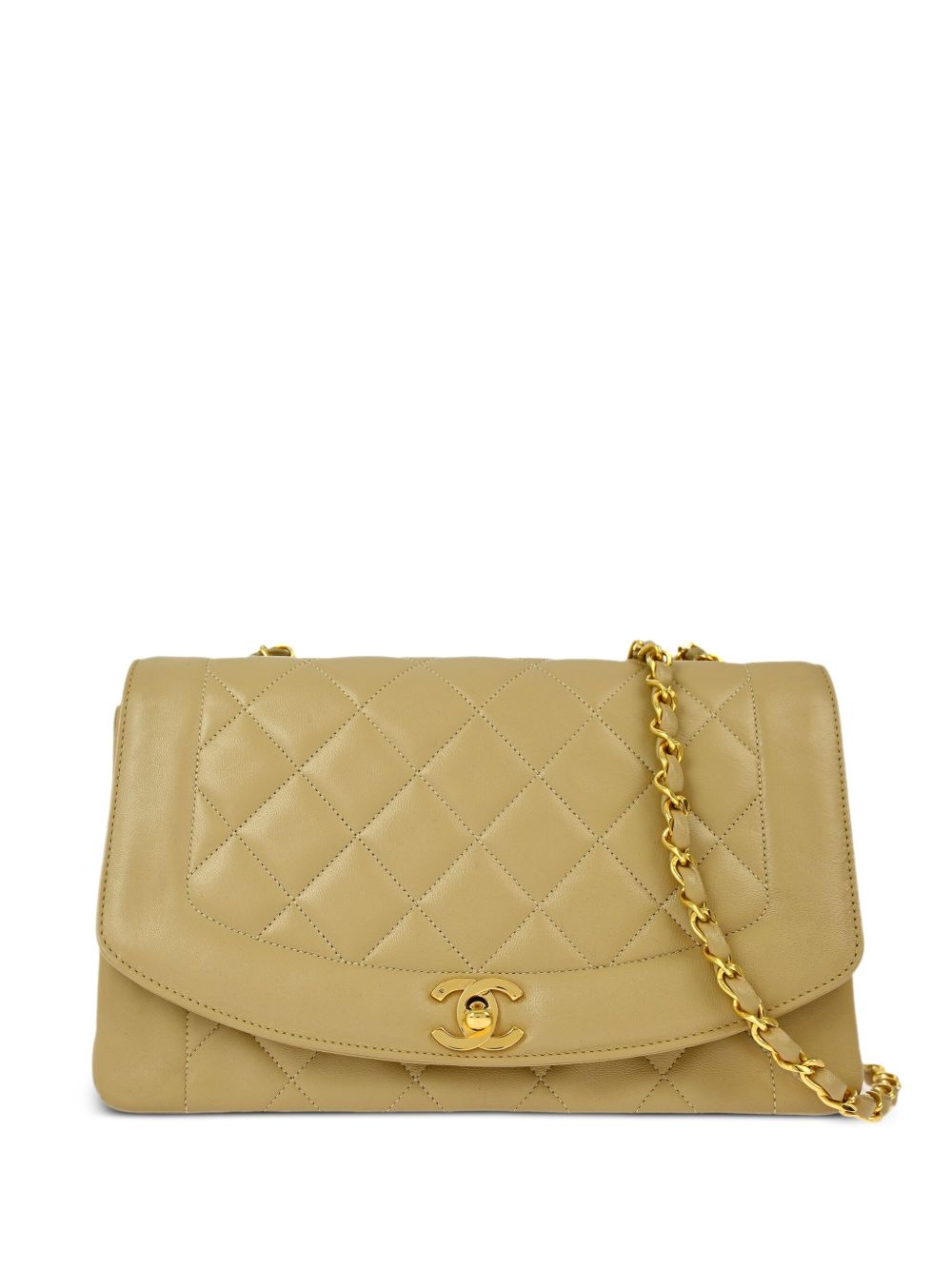 CHANEL Pre-Owned Diana 中号单肩包（1990年典藏款） - 中性色