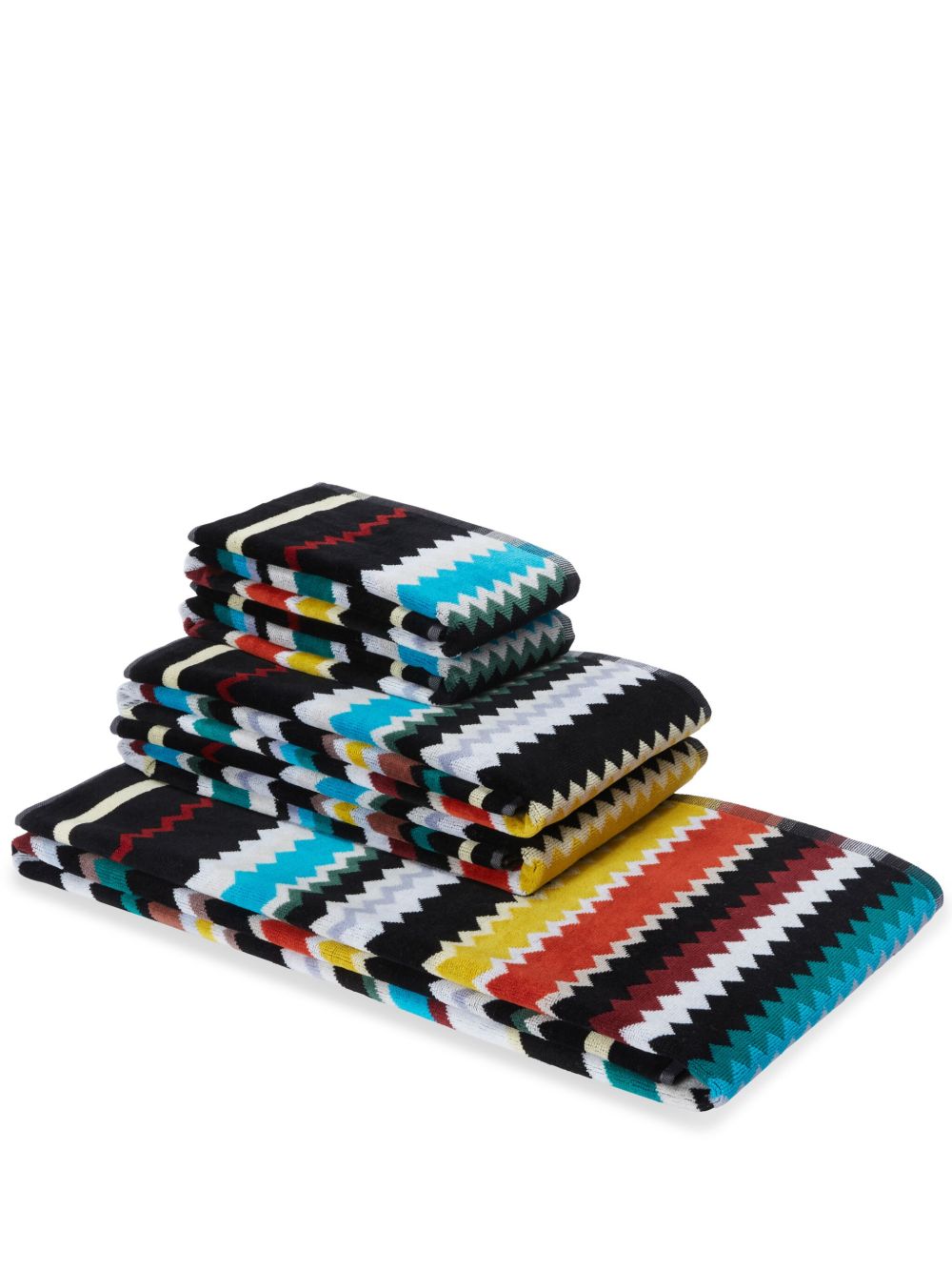 Missoni Home Curt 毛巾套装（五件装） - 黑色