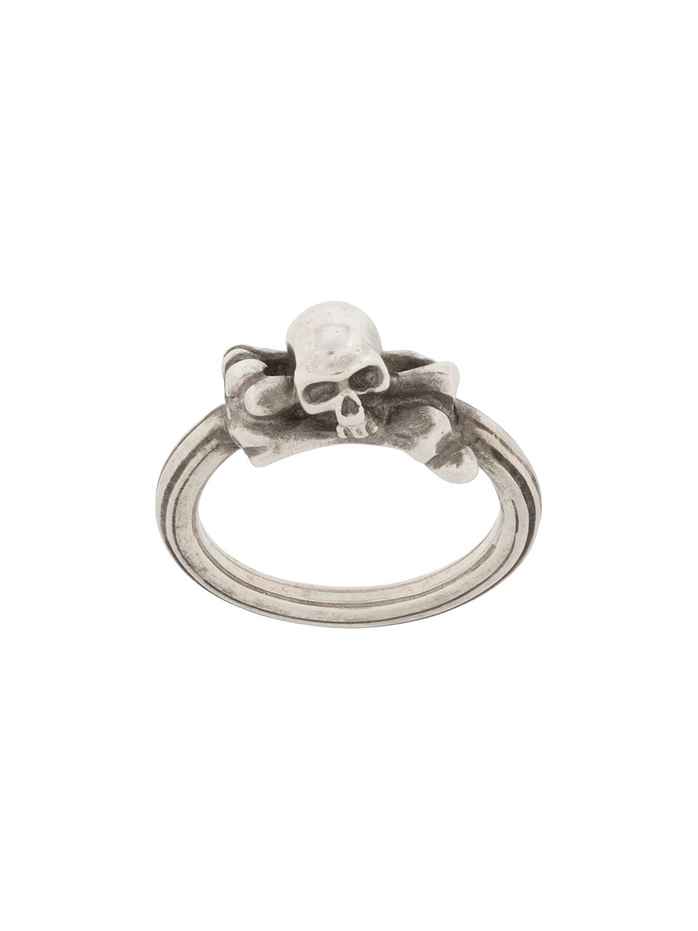 WERKSTATT:MÜNCHEN Symbol Skull 戒指 - 银色