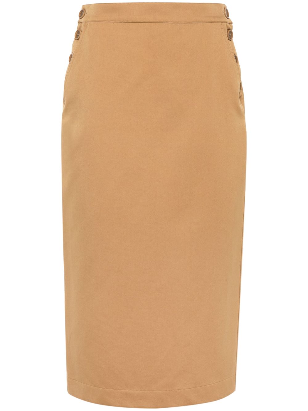Max Mara Cresta 棉铅笔半身裙 - 褐色
