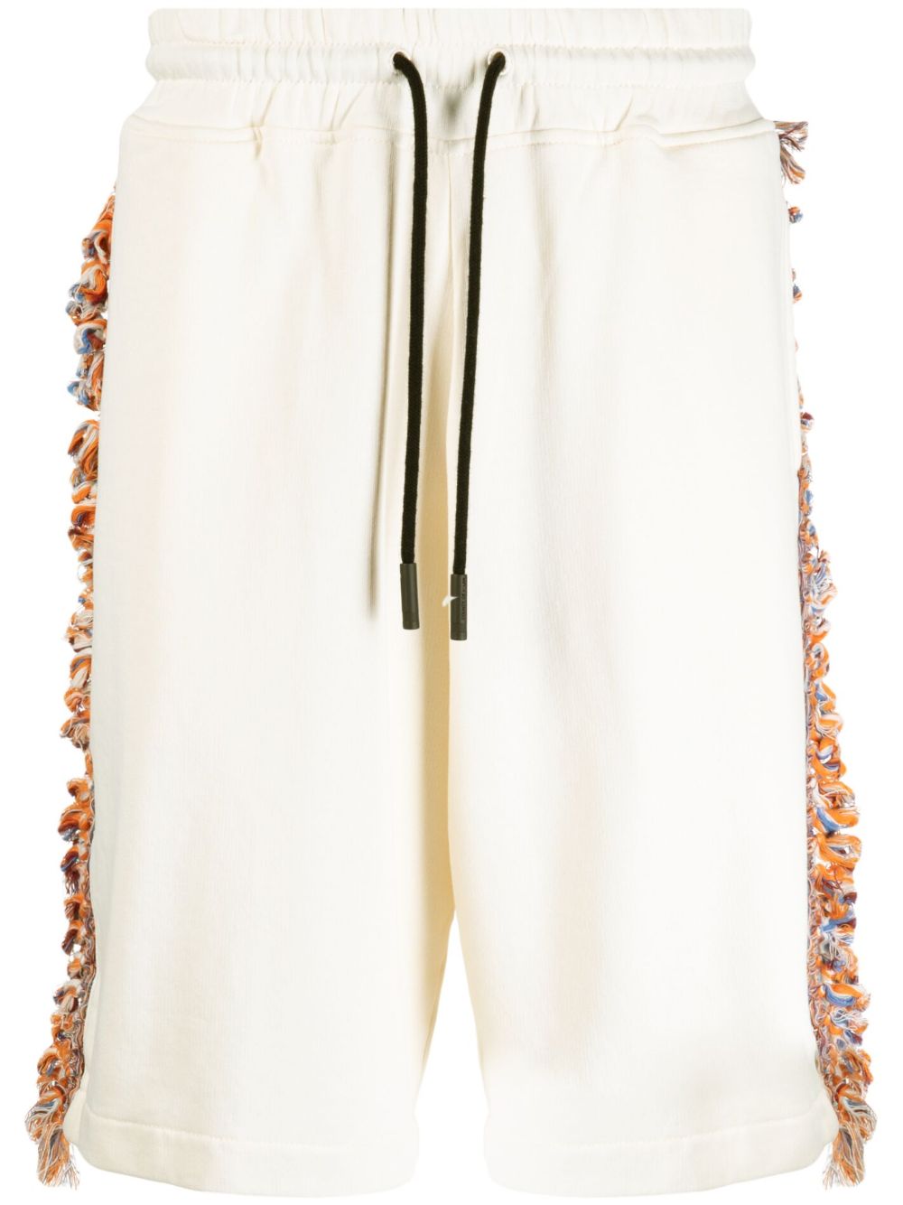 Marcelo Burlon County of Milan 磨损边细节棉短裤 - 白色