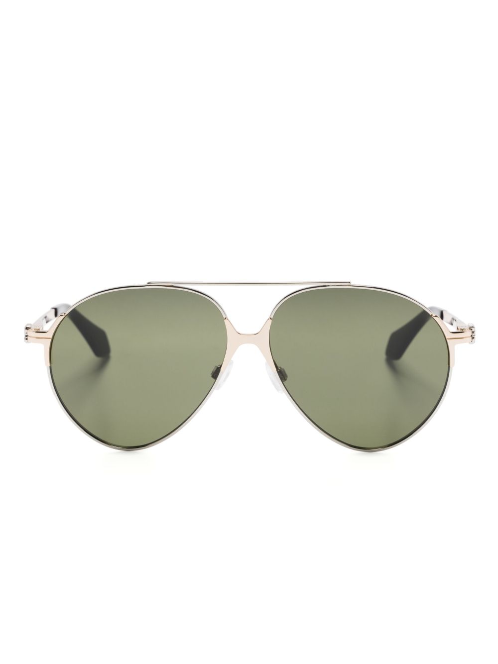 Palm Angels Eyewear Elkton 飞行员镜框太阳眼镜 - 金色