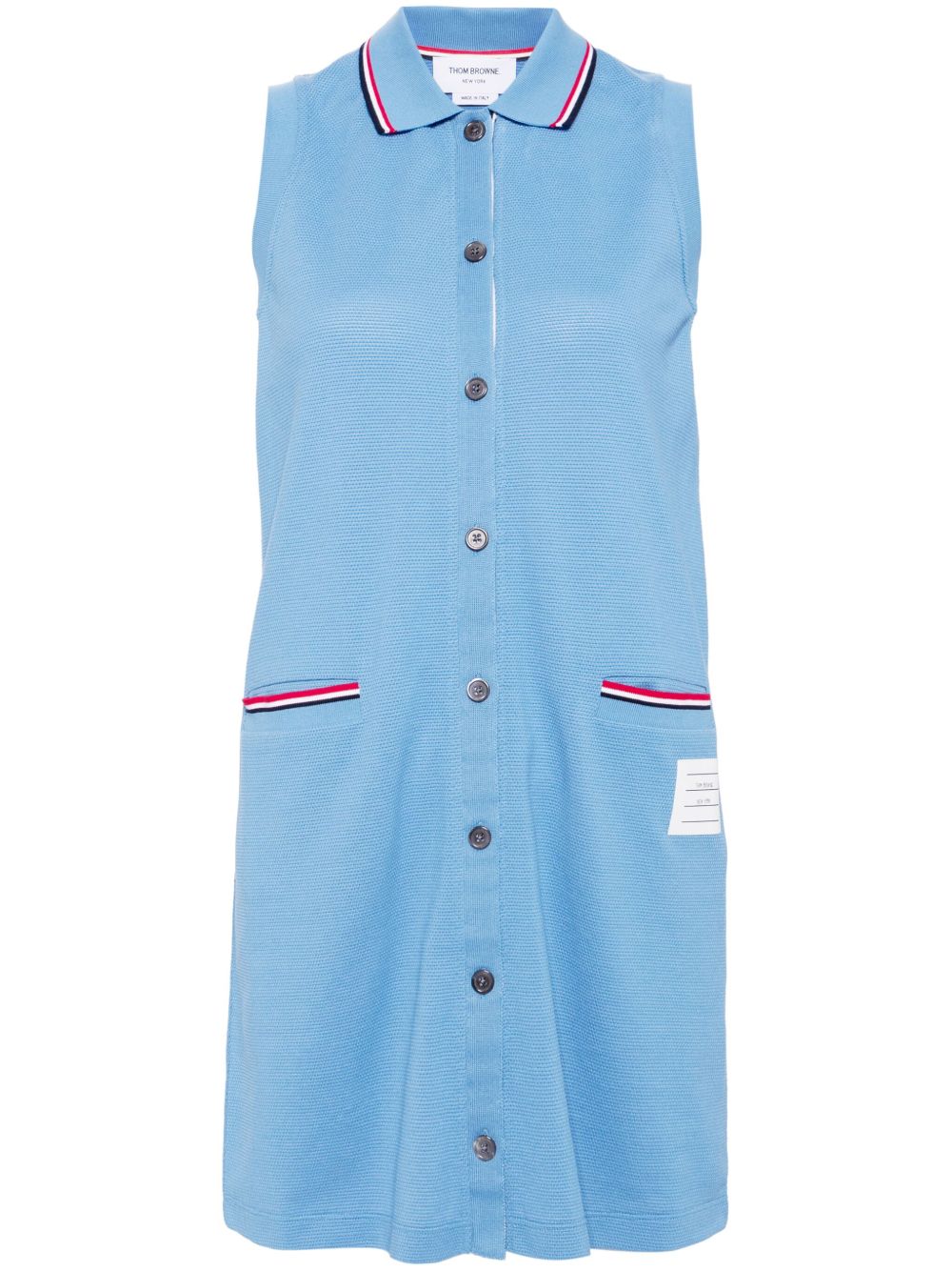 Thom Browne polo领连衣裙 - 蓝色