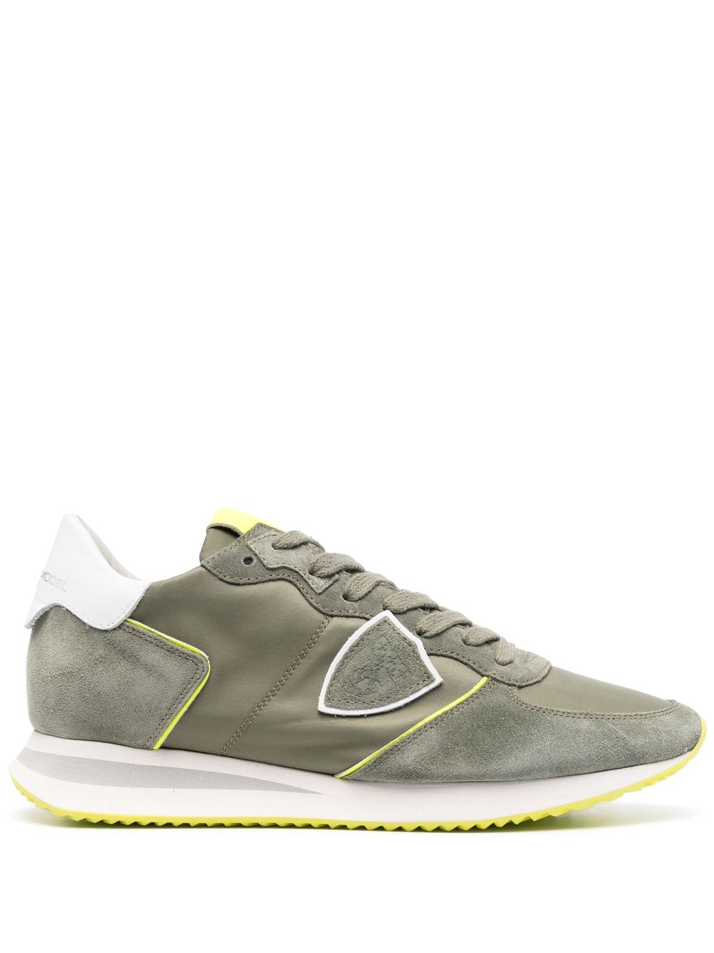 Philippe Model Paris TRPX 绒面皮低帮运动鞋 - 绿色