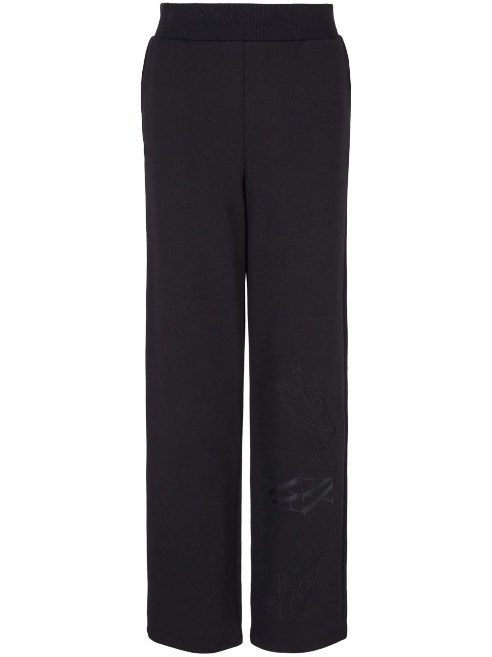 Armani Exchange logo印花运动裤 - 黑色