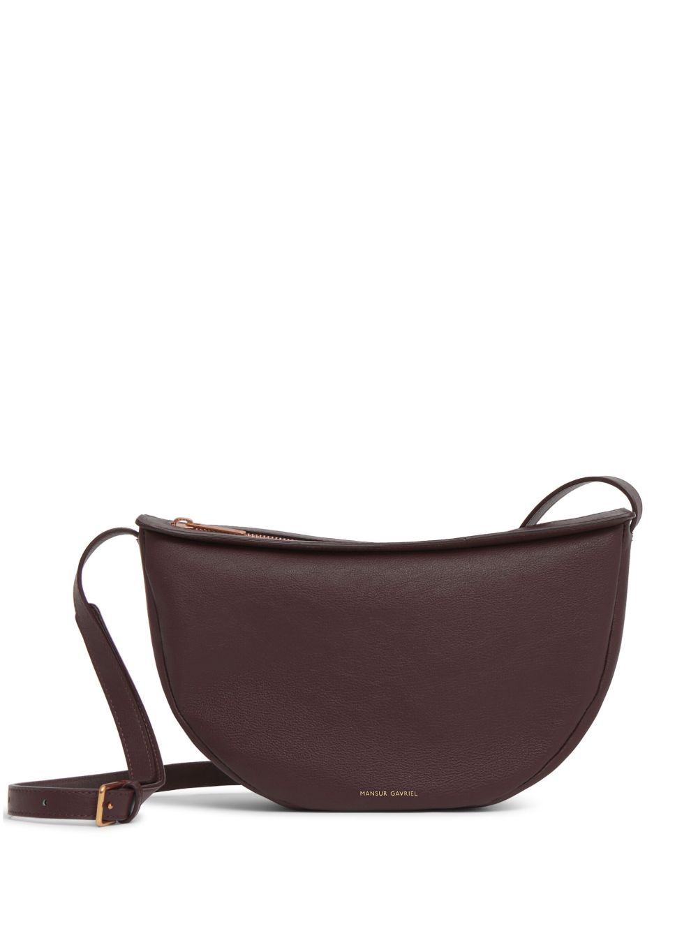 Mansur Gavriel Moon 皮质斜挎包 - 褐色