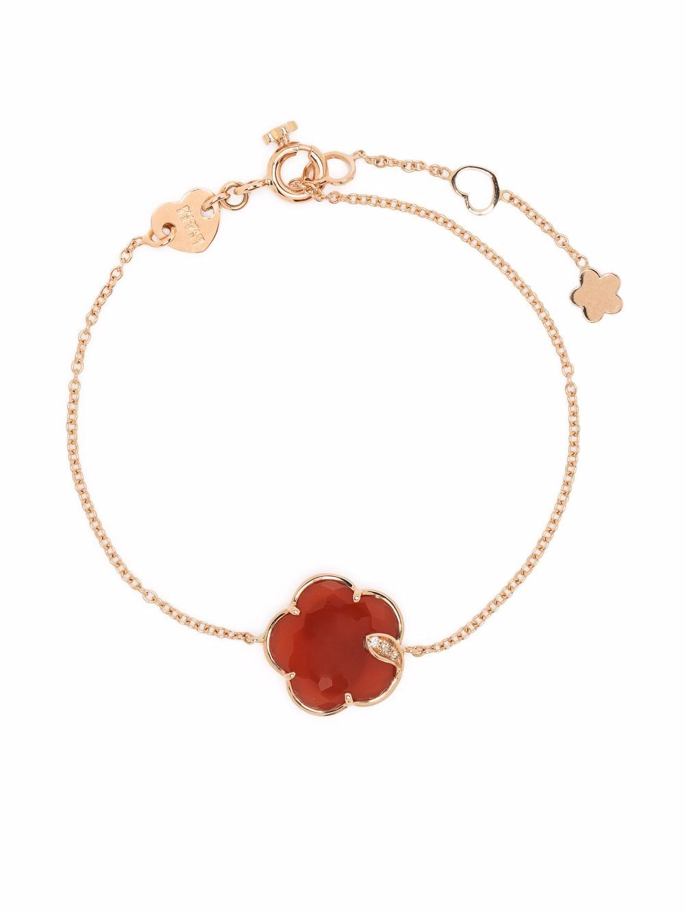 Pasquale Bruni Petit Joli 18K 玫瑰金红玉髓钻石手链 - 粉色