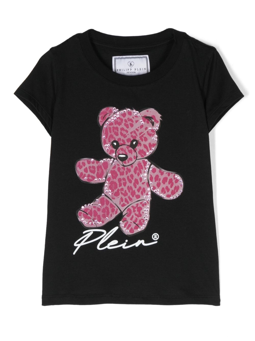 Philipp Plein Junior 图案印花短袖T恤 - 黑色