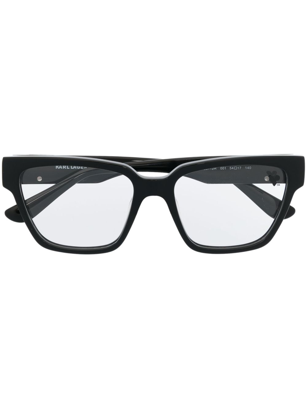 Karl Lagerfeld Wayfarer 镜框眼镜 - 黑色