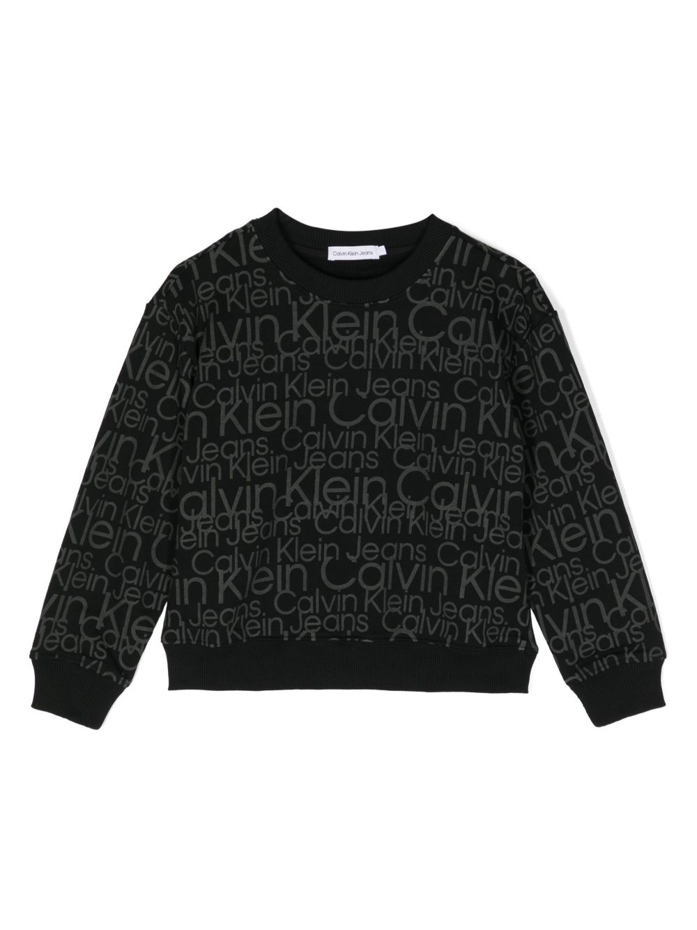 Calvin Klein Kids logo印花卫衣 - 黑色
