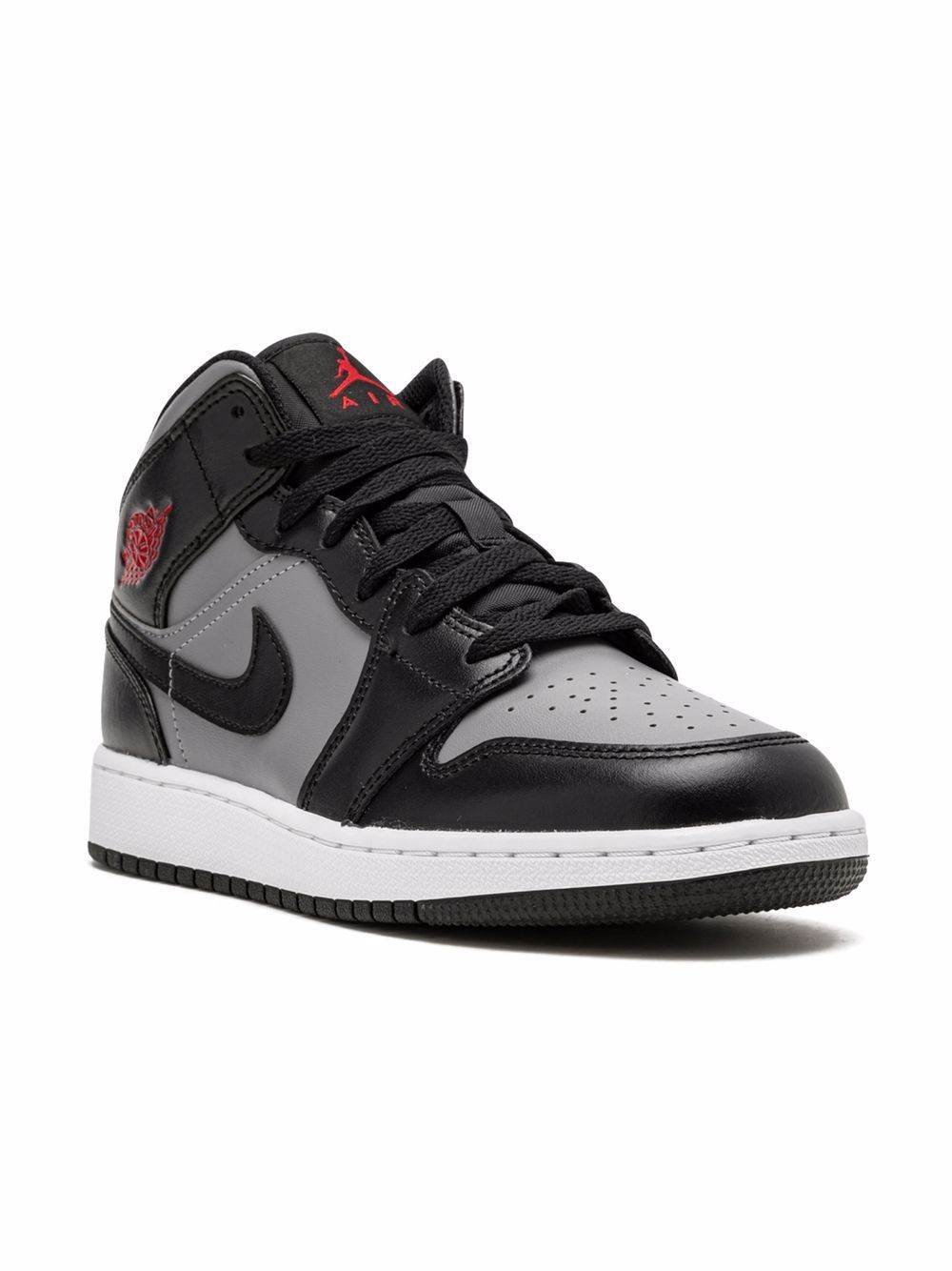 Jordan Kids Air Jordan 1 Mid Shadow/Red 运动鞋 - 黑色