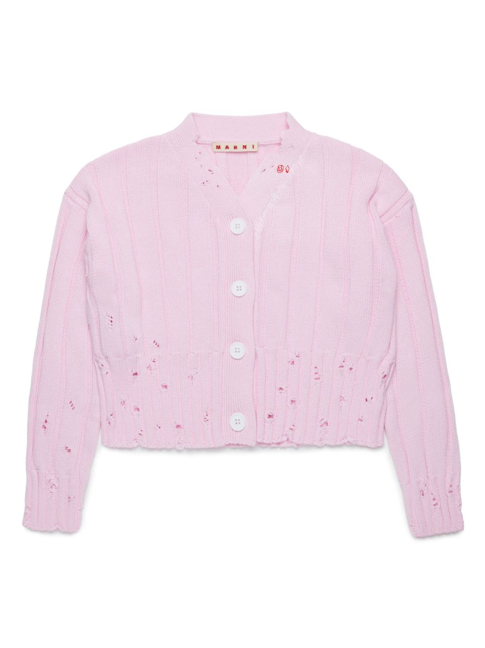 Marni Kids 仿旧开衫 - 粉色