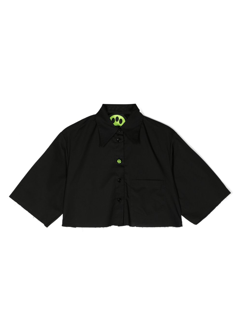 Barrow kids logo印花棉衬衫 - 黑色