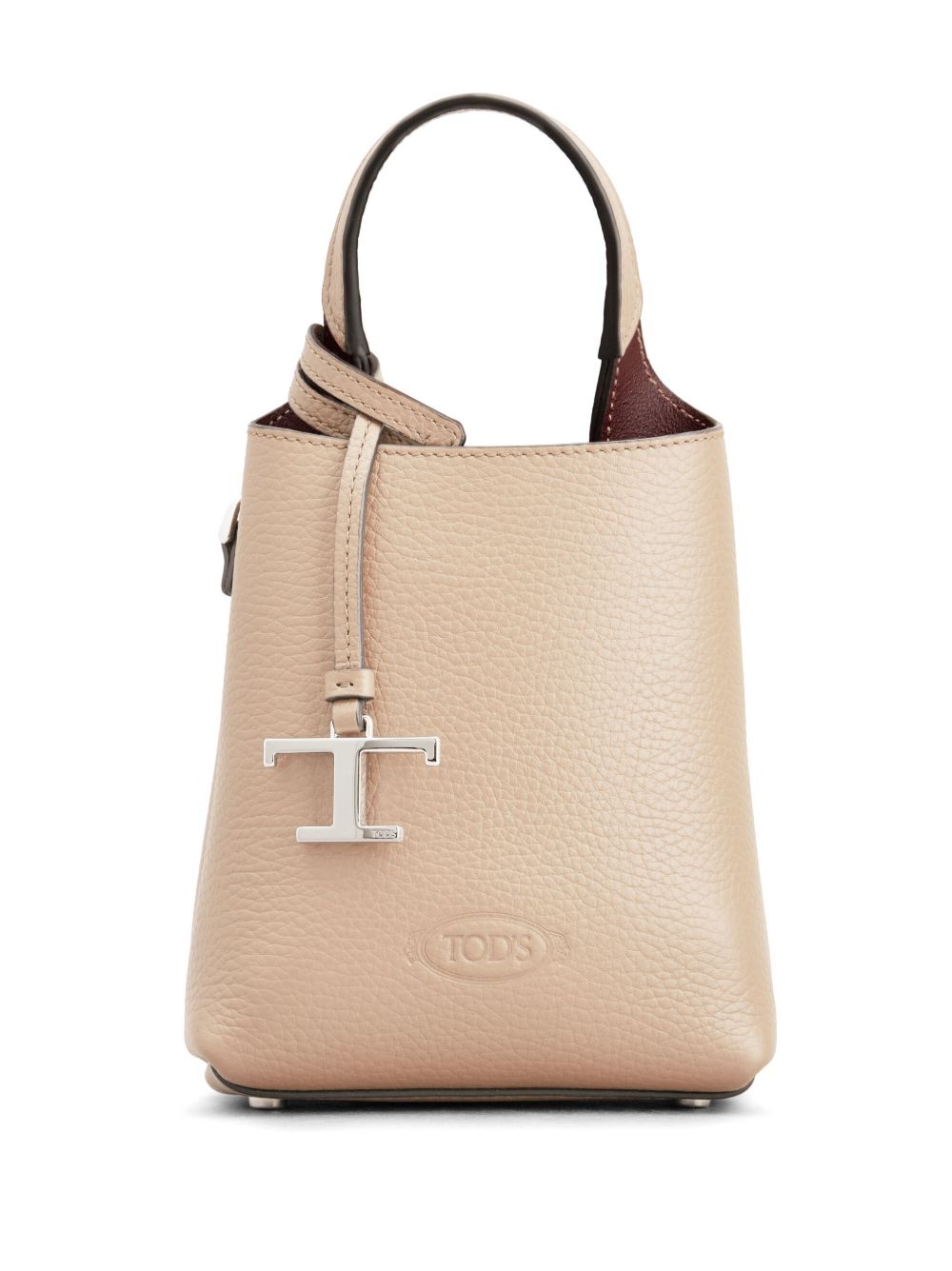 Tod's logo吊饰皮质迷你包 - 中性色