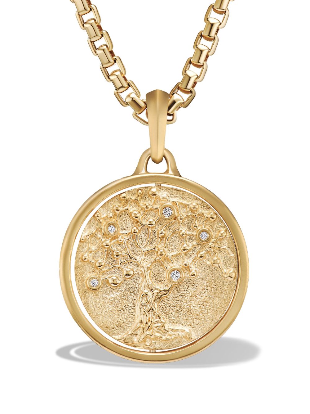 David Yurman Amulet Life & Death 18K黄金黑钻石吊坠 - 金色