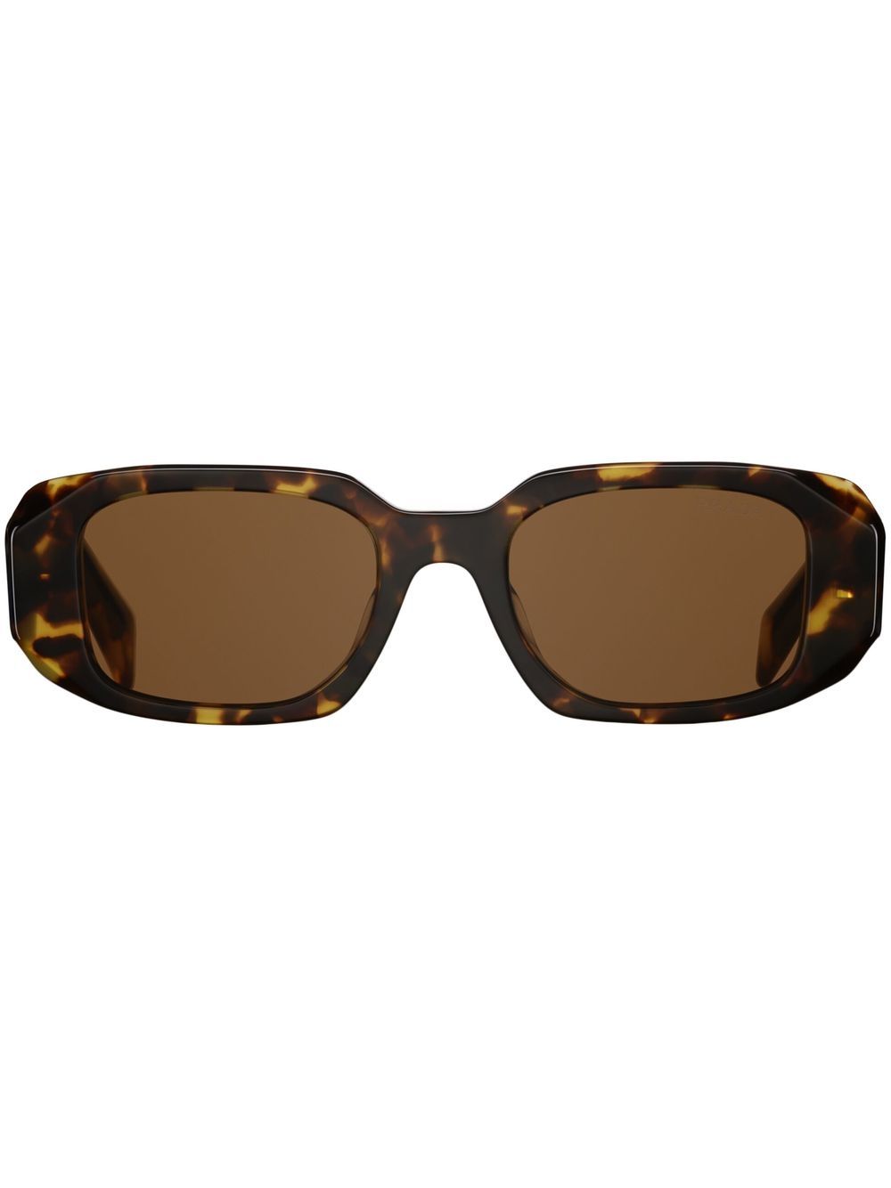 Prada Eyewear 普拉达 Symbole 长方框太阳眼镜 - 褐色