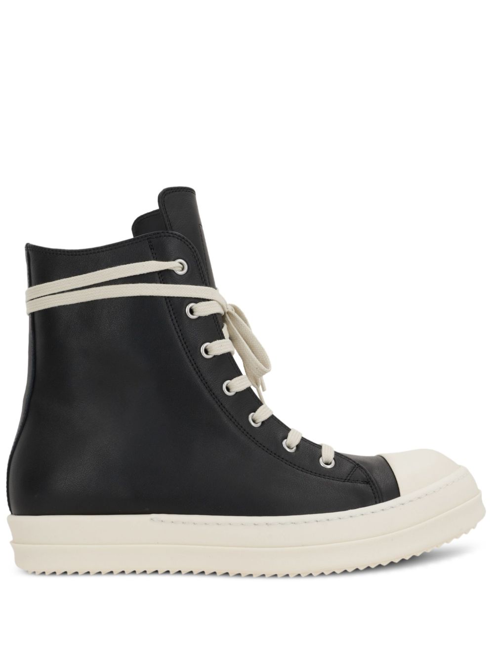 Rick Owens leather sneakers - 黑色