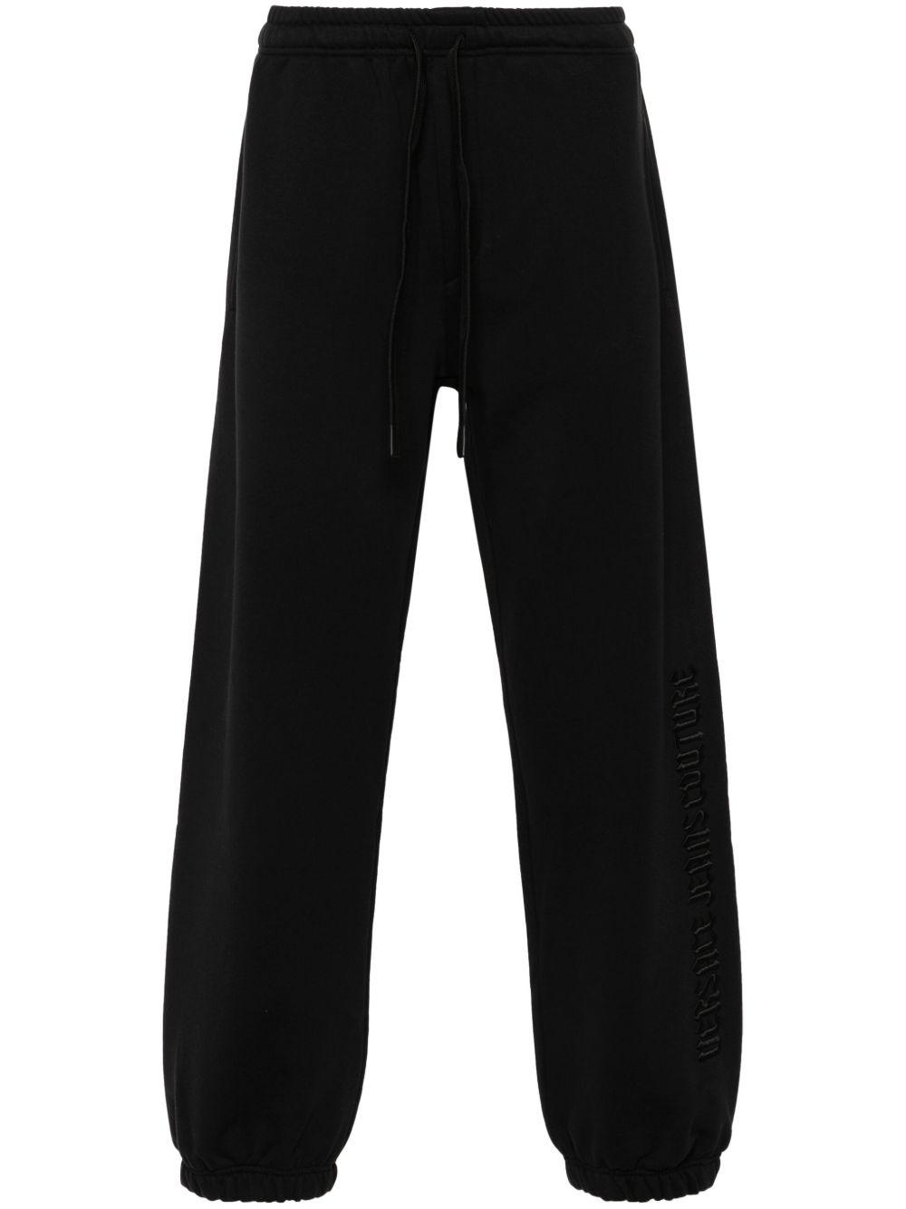 Versace Jeans Couture logo刺绣运动裤 - 黑色